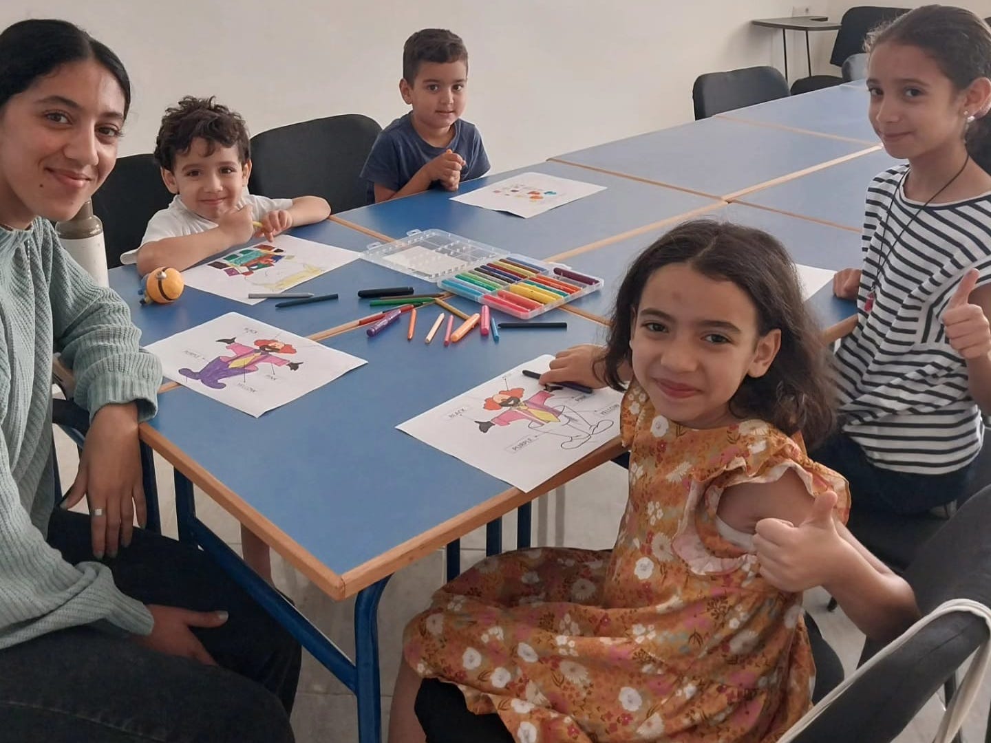 Students at Julie Wilburn's school