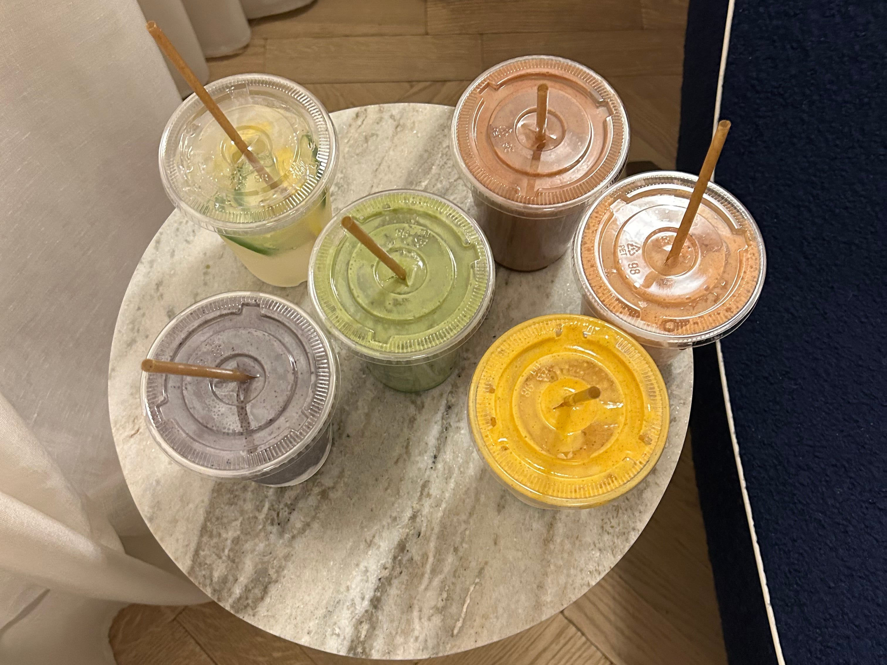 Smoothies from above.