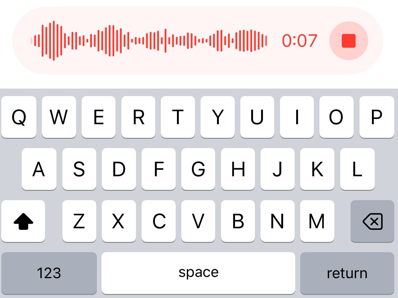 Apple iPhone with audio recording in iMessage