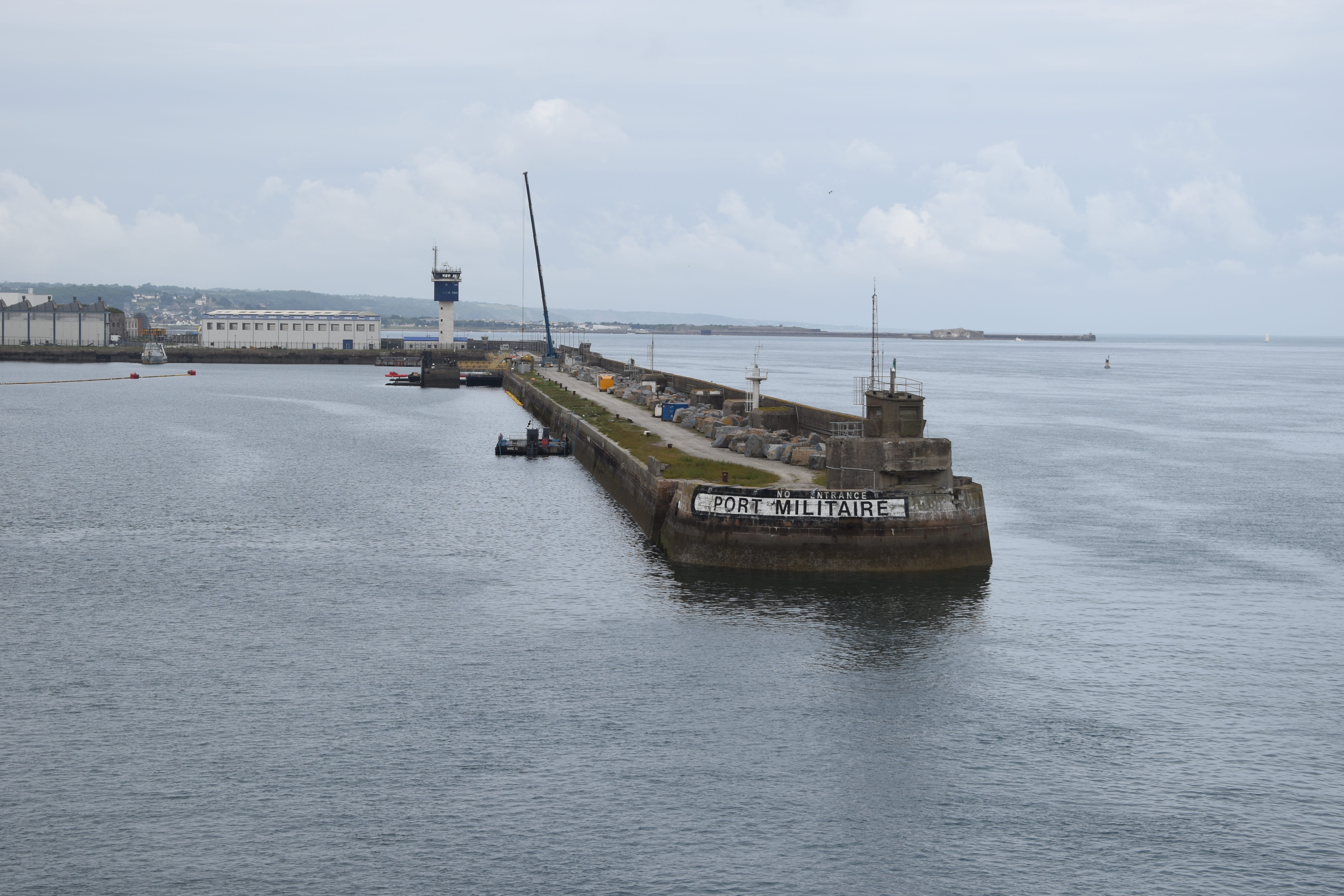 The port at Cherbourg-en-Cotentin in France in June 2025.