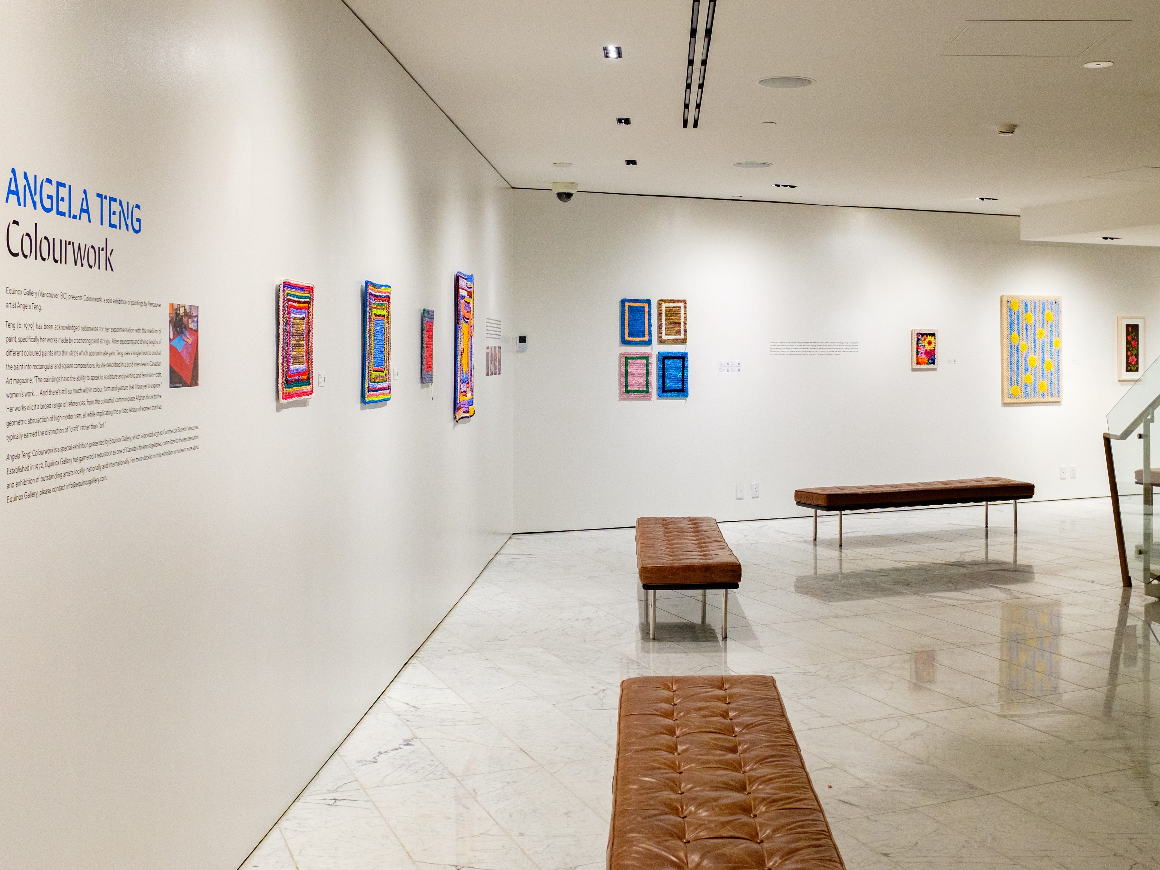 A vibrant art gallery at the Fairmont Pacific Rim hotel in Vancouver