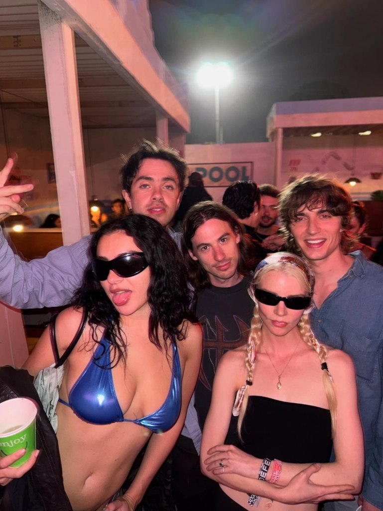 After her blistering performance at the UK’s Glastonbury music fest, Charli xcx is ready to get her party started with famous friend Anya Taylor-Joy and pals.