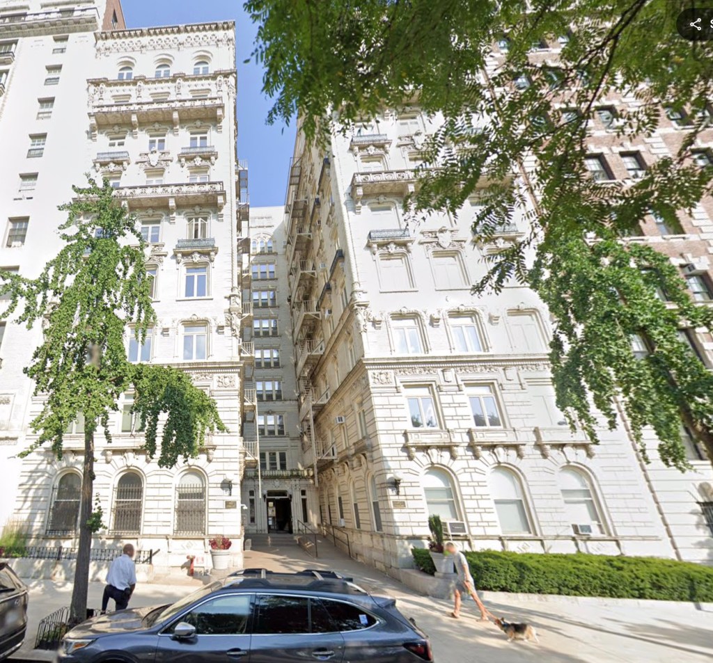 Street view of 452 Riverside Drive, New York, NY 10027.