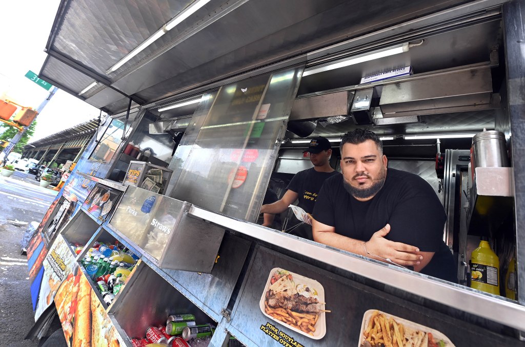 Lampros Tsampas at King Souvlaki food truck in Astoria, Queens