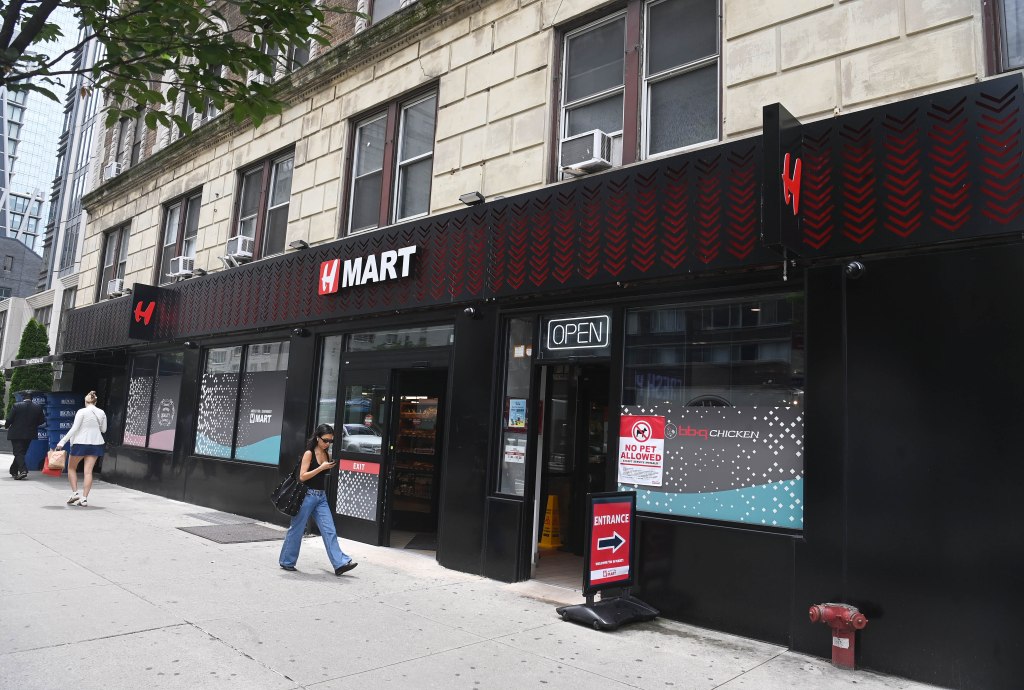 H Mart storefront in New York City.