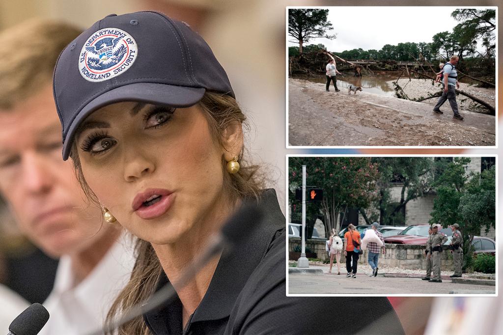 Trump will fix ‘ancient’ weather warning system which warned of Texas flood risk too late, Noem says