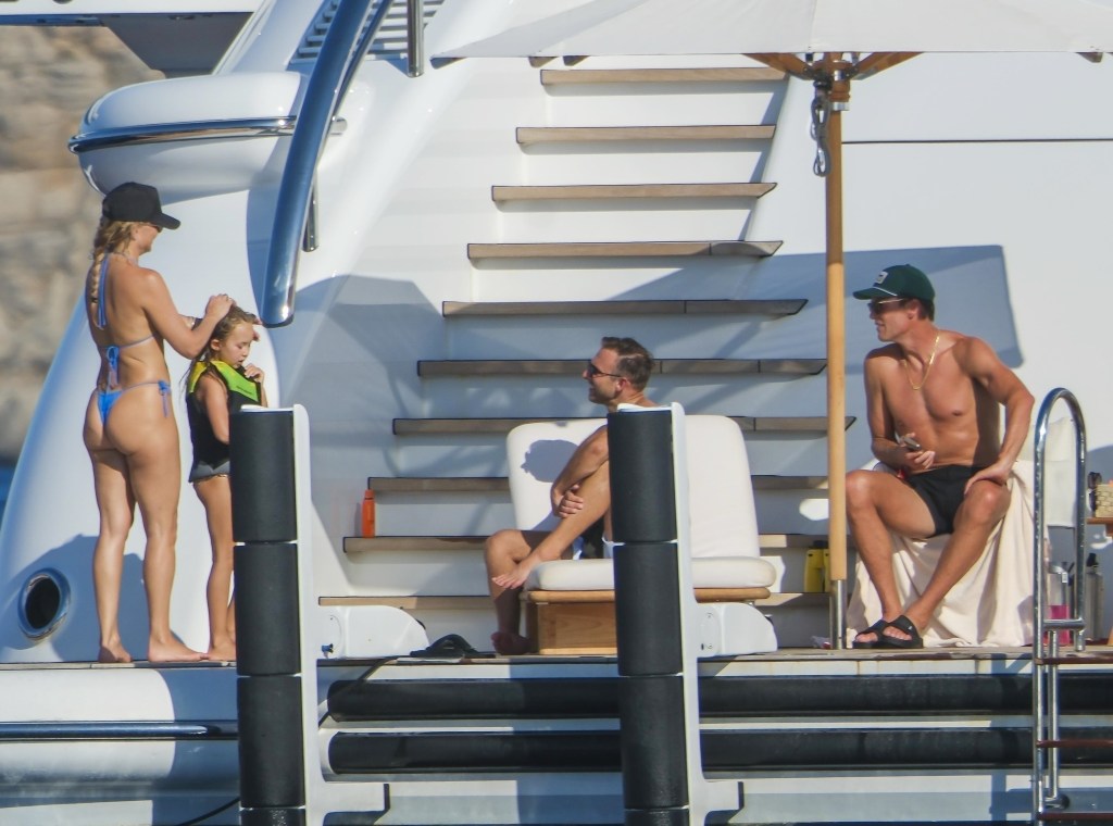 Kate Hudson and Tom Brady on a yacht in Ibiza, Spain