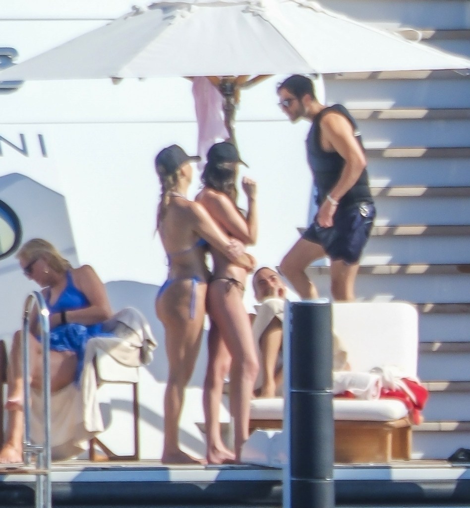 Kate Hudson and Dakota Johnson on a yacht in Ibiza, Spain