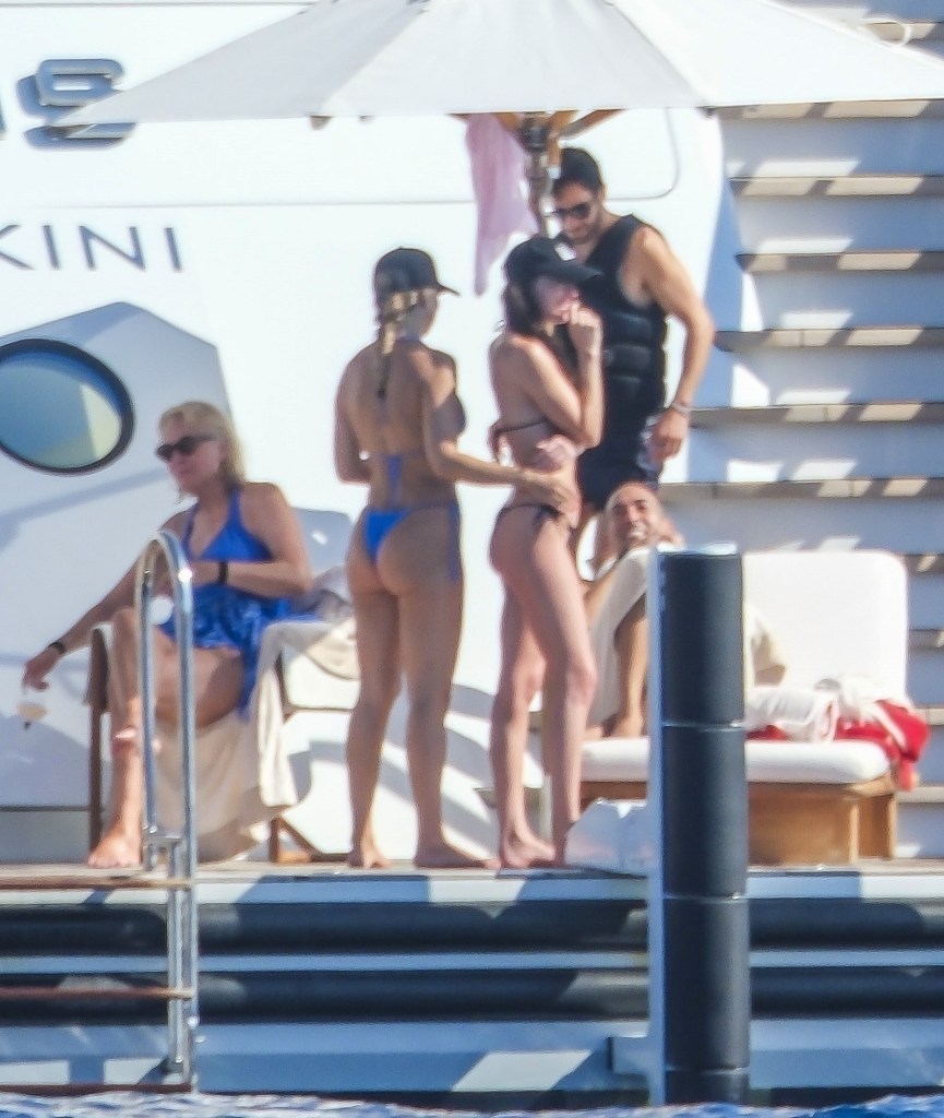 Kate Hudson and Dakota Johnson on a yacht in Ibiza, Spain