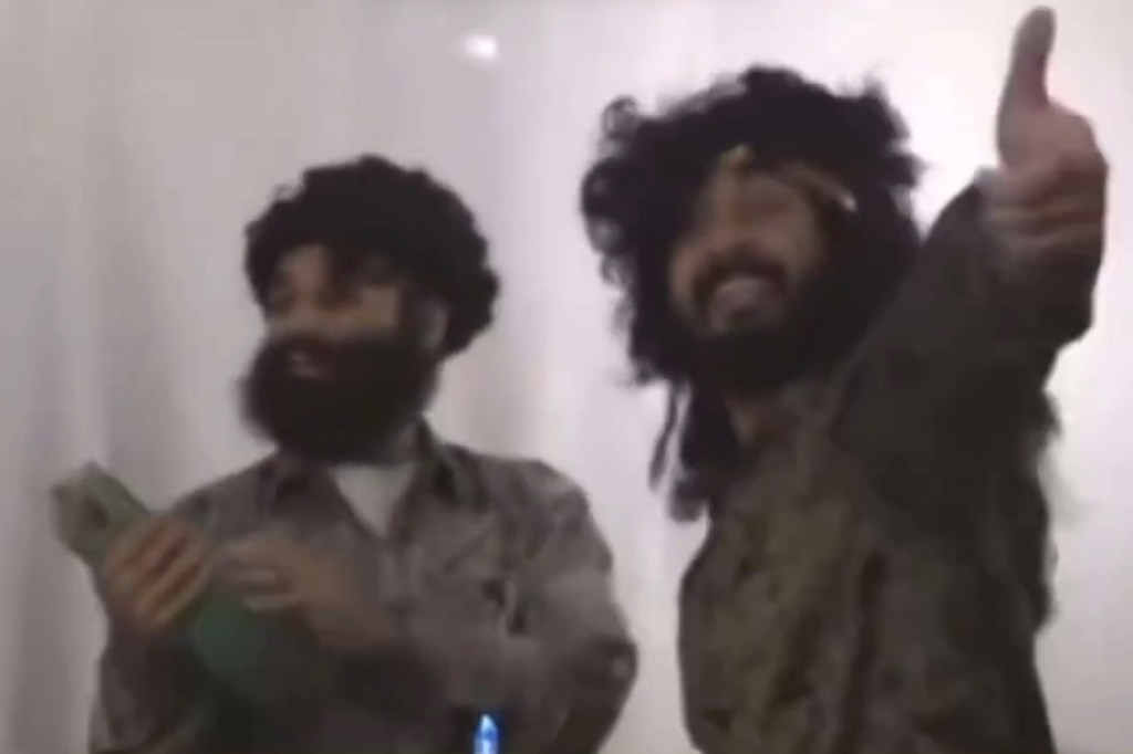 Screenshot of a Hanukkah parody video.