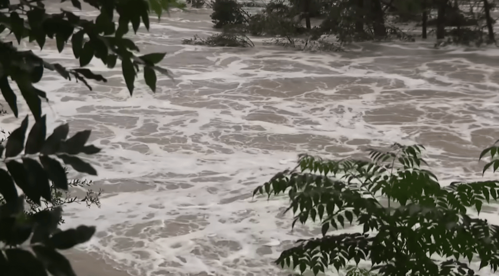 Flood waters rage in the Texas Hill Country.