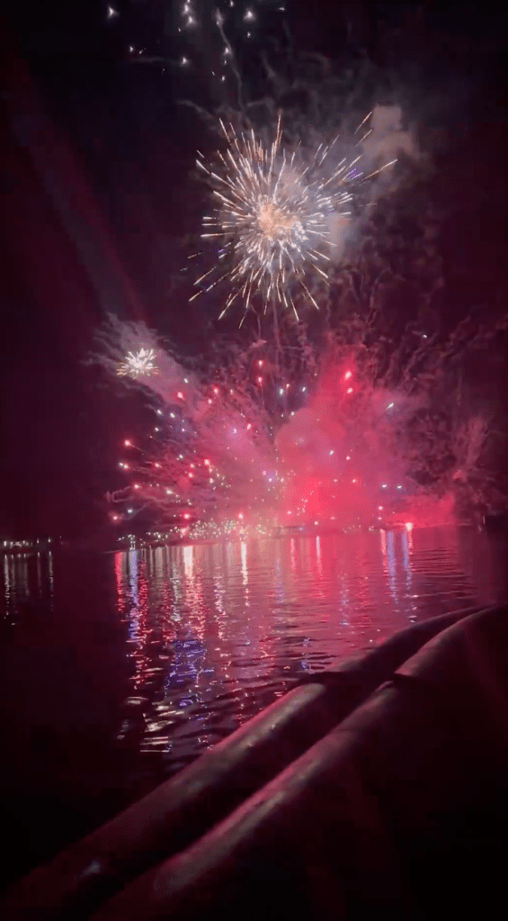 The illegal rockets were set off on a boat rigged as a fireworks platform on Lake Martin, when something malfunctioned, leading to a massive explosion, WSFA reported.