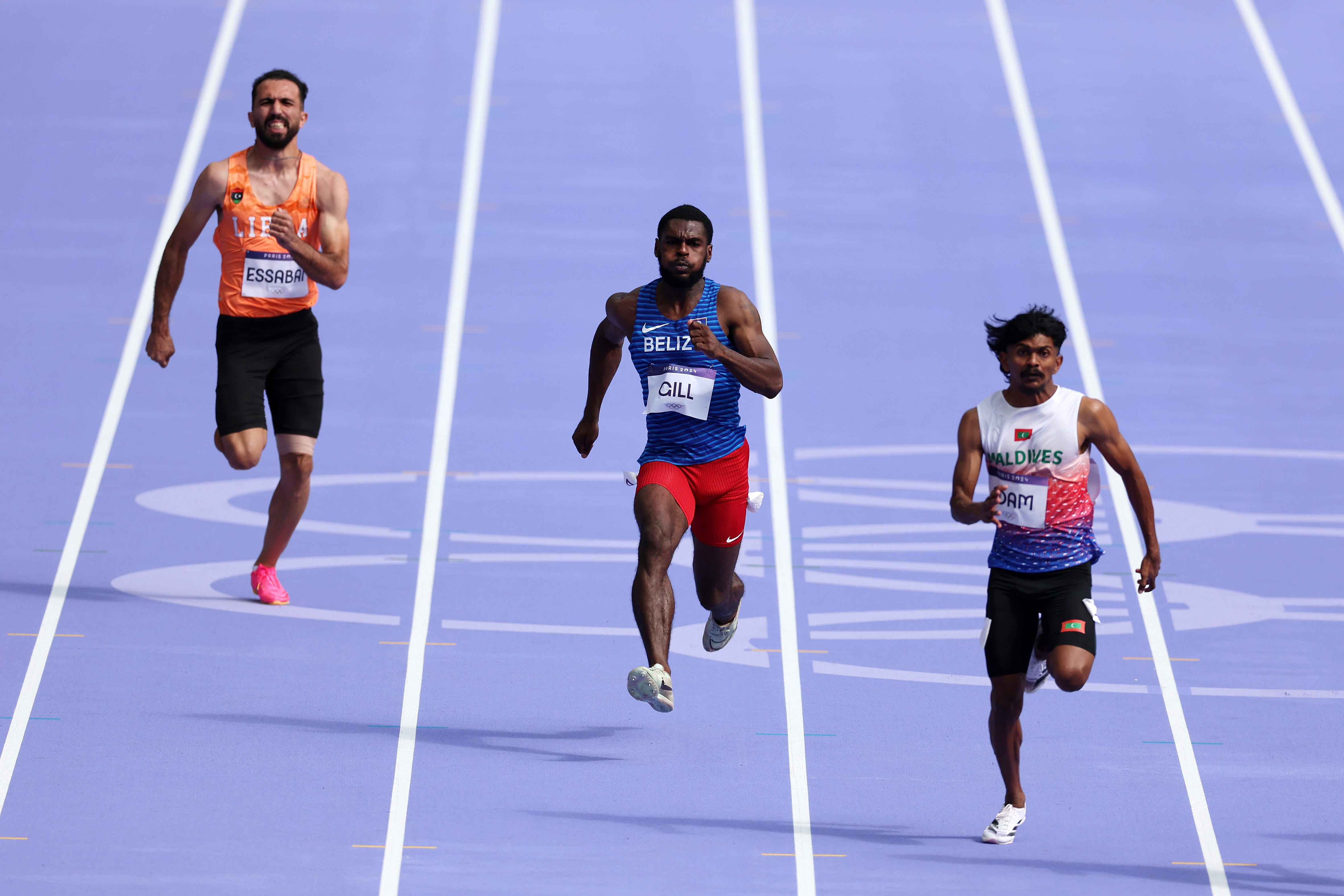 Shaun Gill running at the Paris Olympics