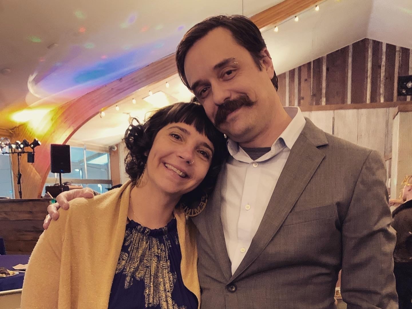 Couple posing for a photo