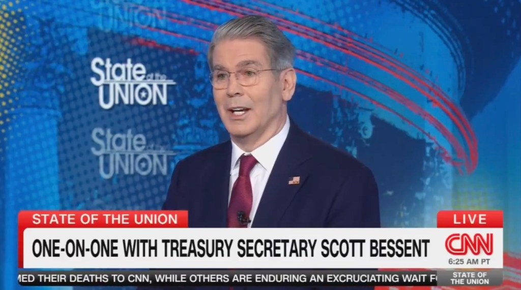 Treasury Secretary Scott Bessent on CNN's State of the Union.