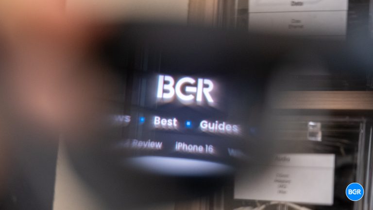 BGR logo in the Xreal One Pro display glasses