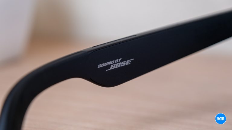 Bose logo on the Xreal One Pro display glasses