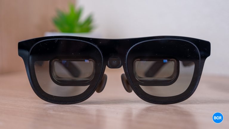 Front of the Xreal One Pro display glasses