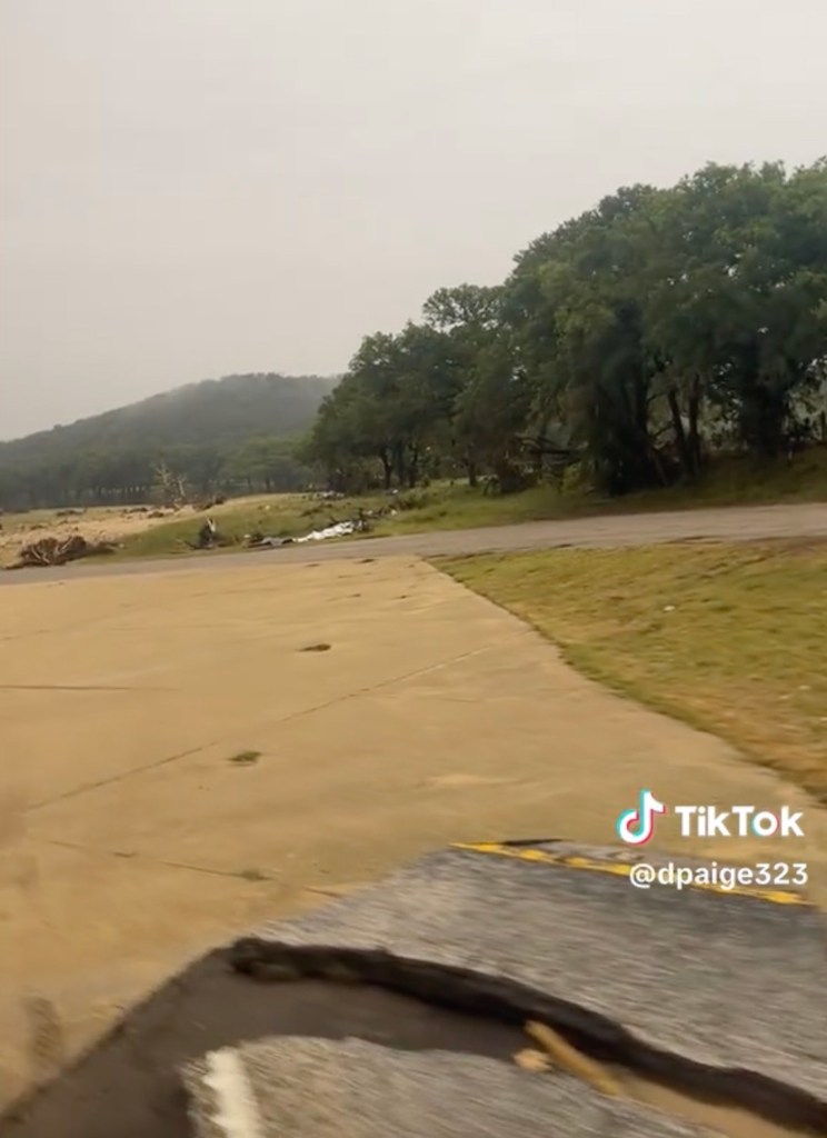 The flooding at Camp Mystic during the evacuation.