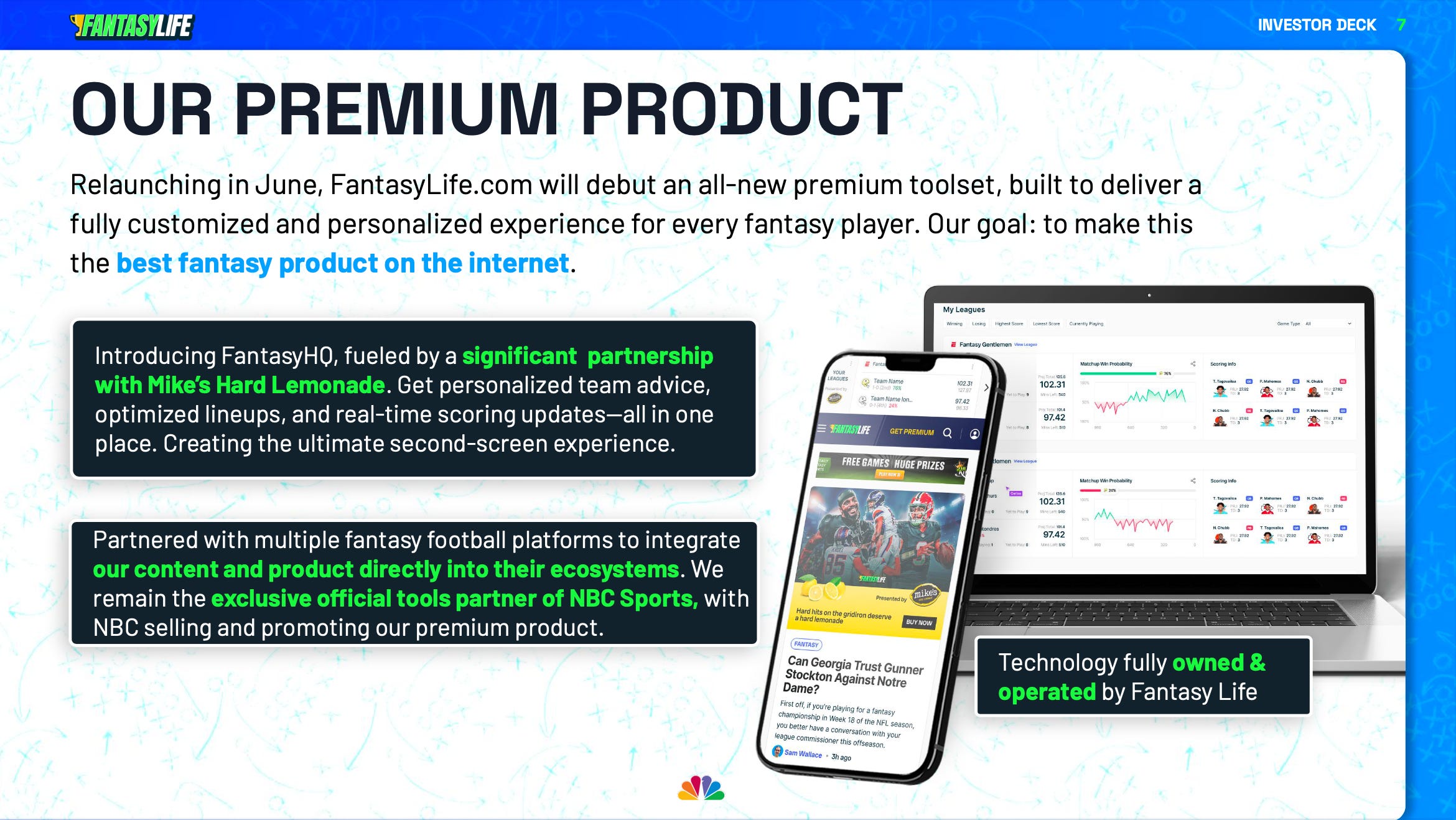 Fantasy Life's premium product will have the ability to have a fully customized and personalized experience for every player. The goal is to make the best fantasy product on the internet.