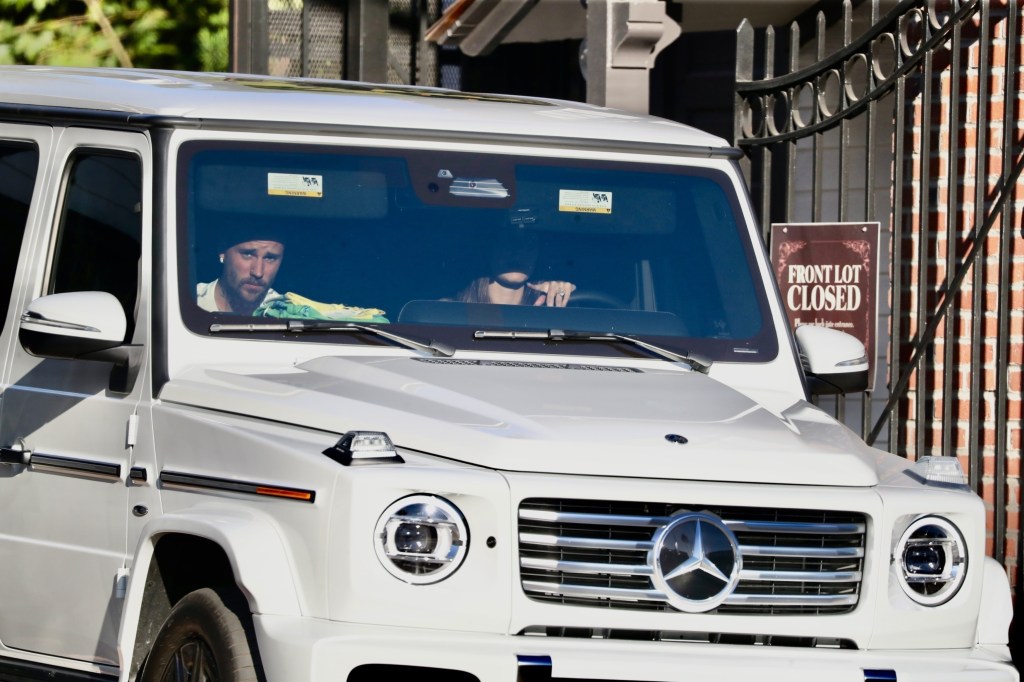 Justin Bieber and Hailey Bieber in Los Angeles on Saturday