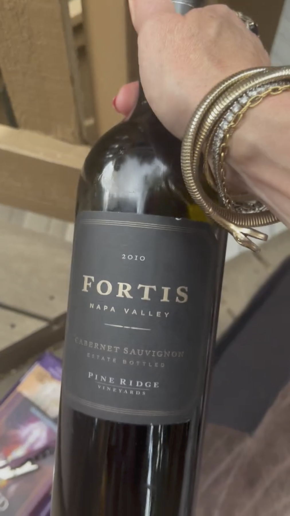 Bottle of wine in Kelley Wolf's July 2025 Instagram post