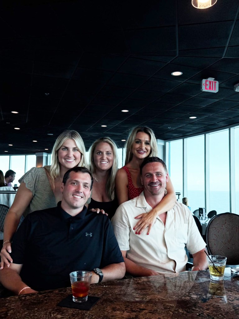 Ryan Lochte and Molly Gillihan with his family.