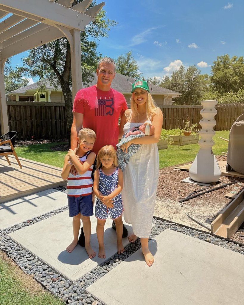 Ryan Lochte and Kayla Rae Reid with their kids