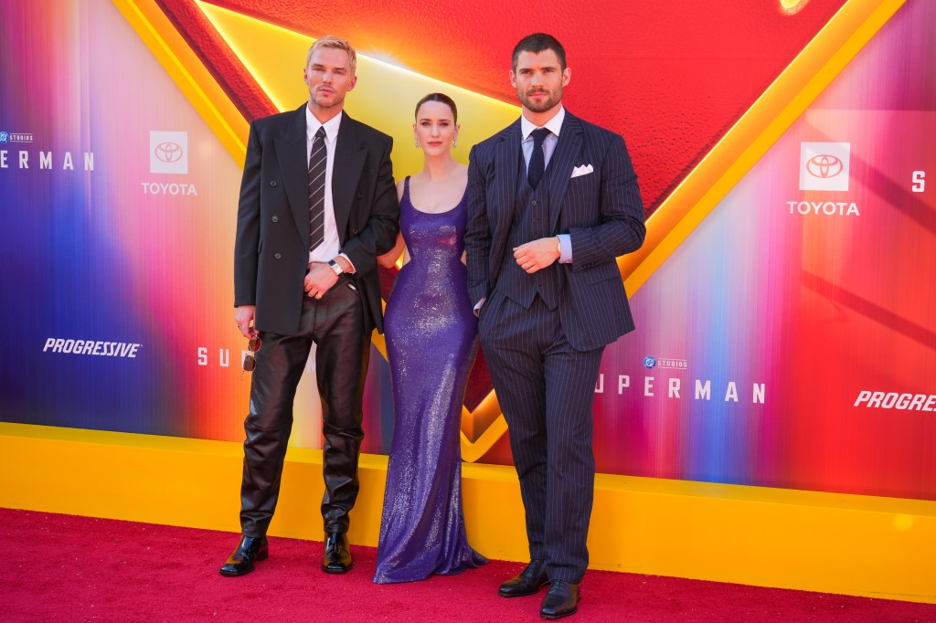Nicholas Hoult, Rachel Brosnahan and David Corenswet 