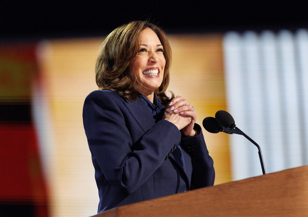 VP Kamala Harris giving a speech.