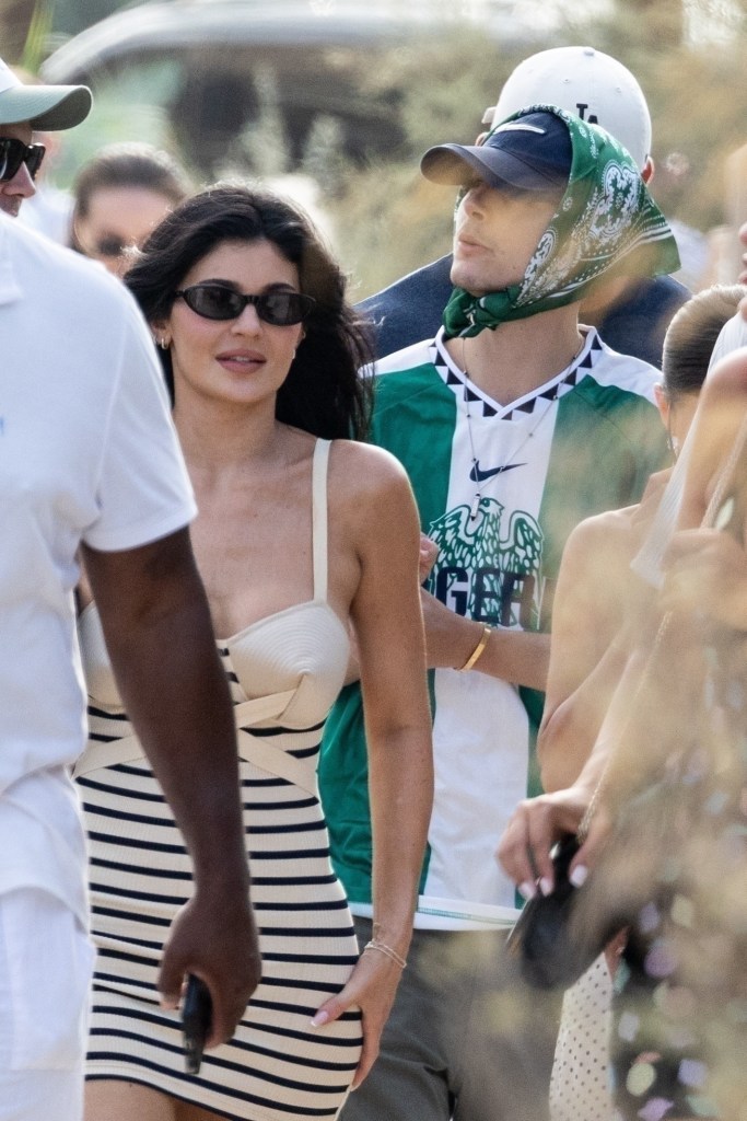 Kylie Jenner and Timothée Chalamet in Saint Tropez Saturday. 