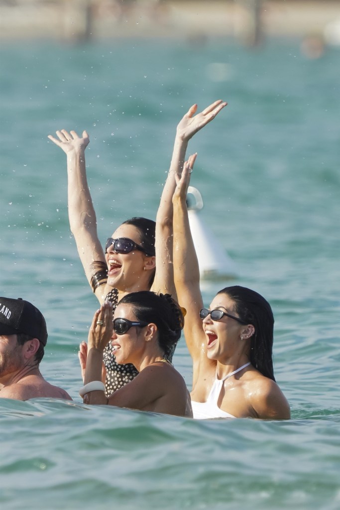 Kylie Jenner and Kendall Jenner  in Saint Tropez July 3. 