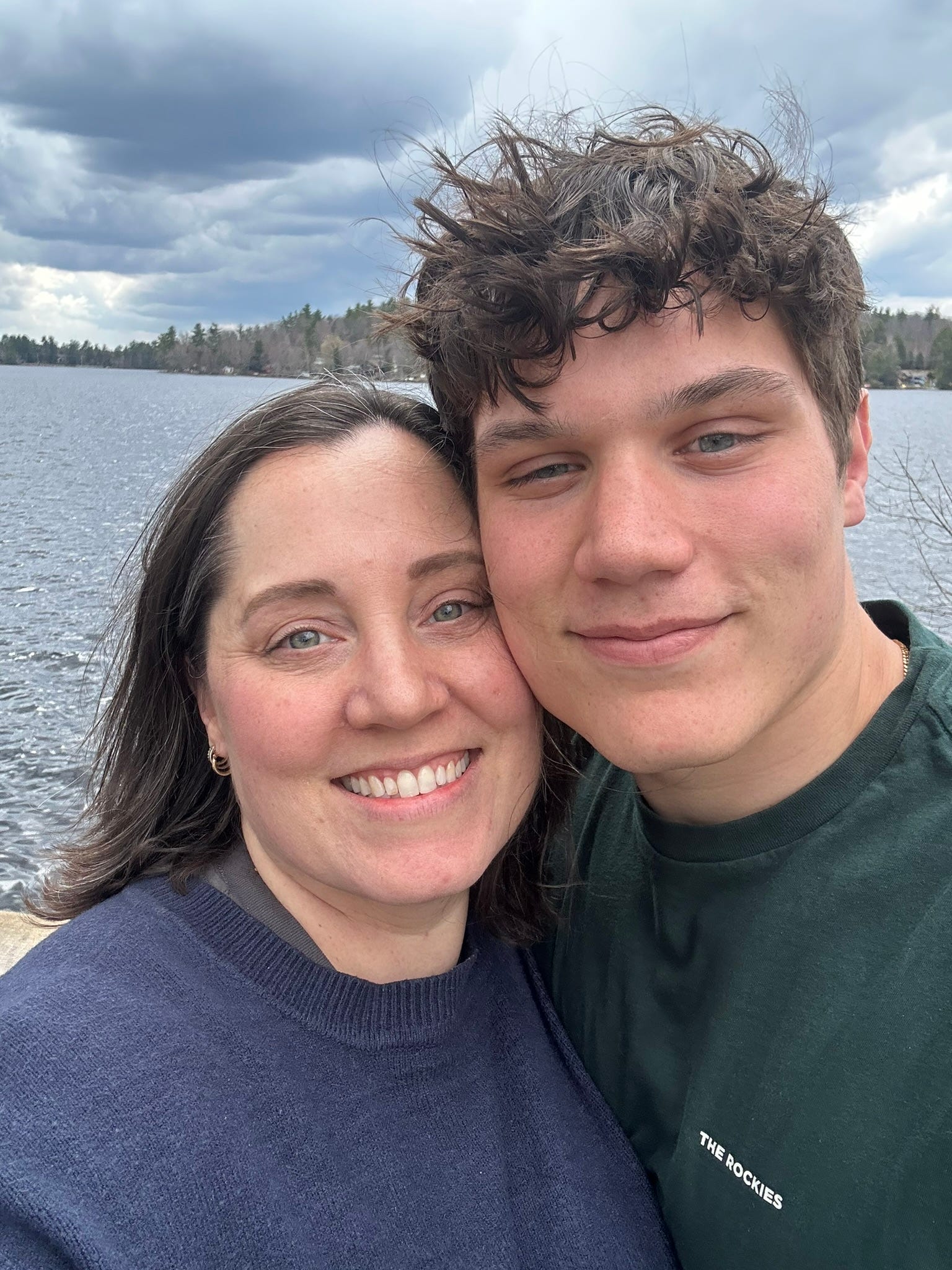 Rebecca Hastings with her son