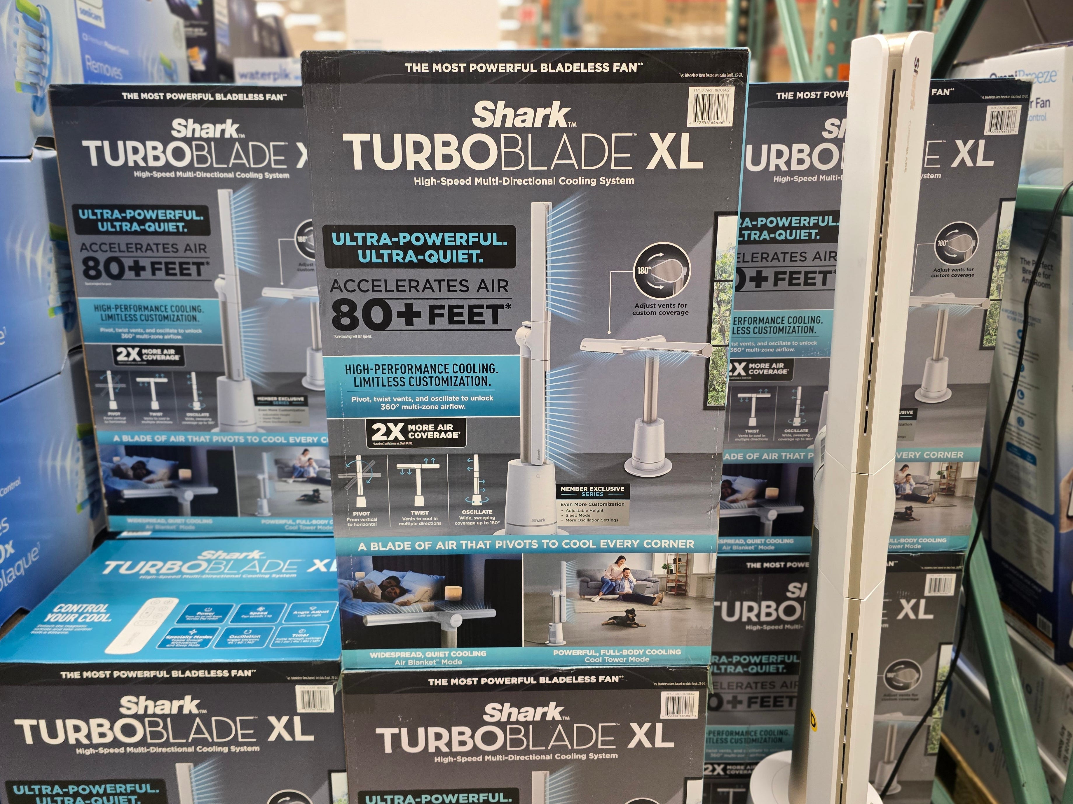 A Shark fan on display at Costco.