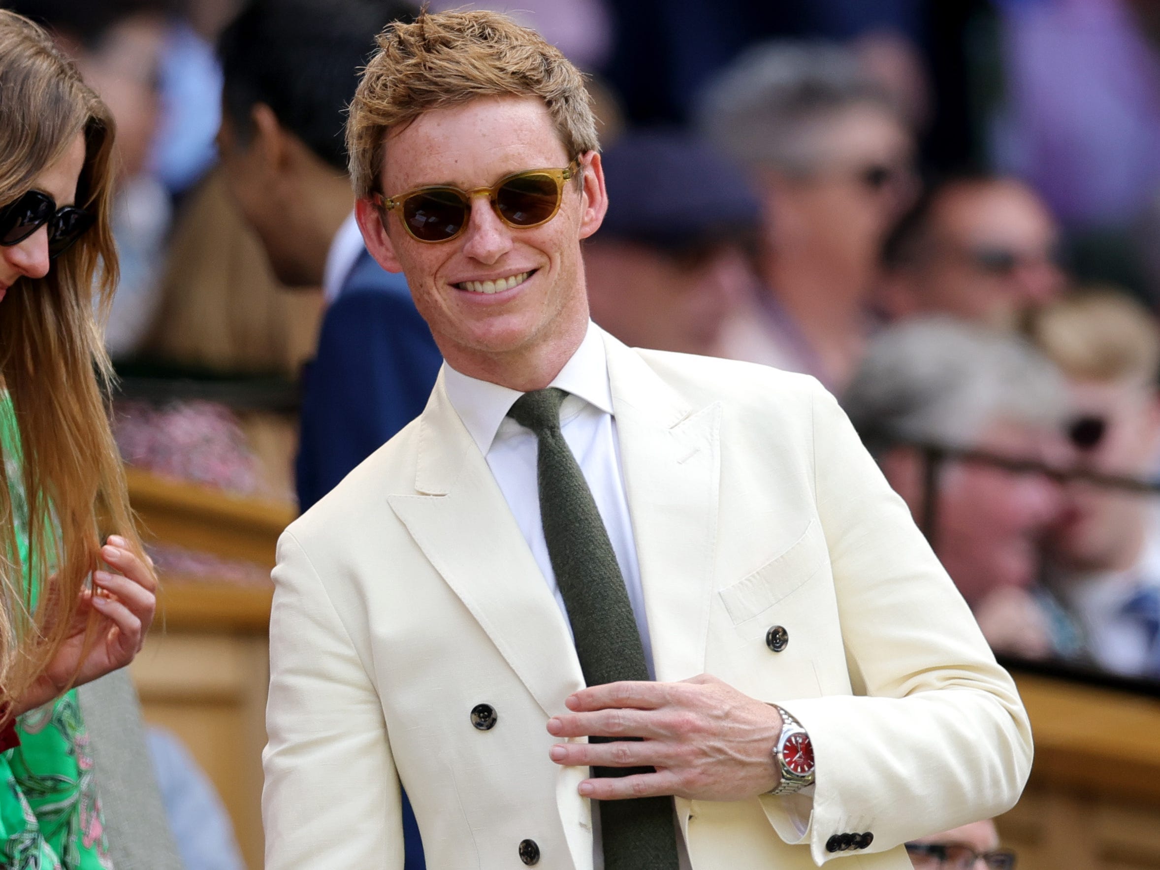 Eddie Redmayne at Wimbledon in July 2025.