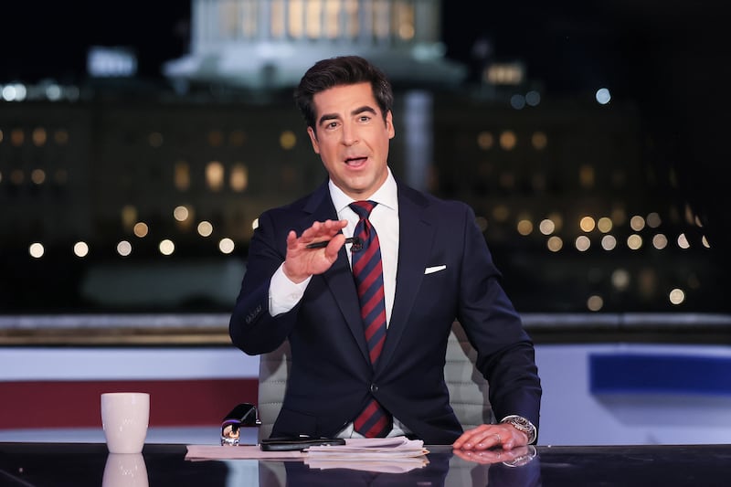 Political commentator and host at Fox News Jesse Watters appears on air during the Fox News Special prior to President Trump's Joint Address to Congress at the FOX News D.C. Bureau on March 04, 2025 in Washington, DC.