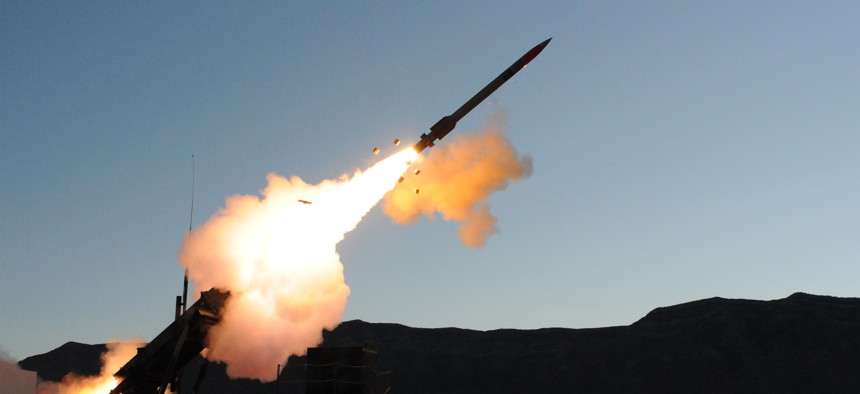 A 2024 photo shows the launch of a Patriot Advanced Capability-3 missile.