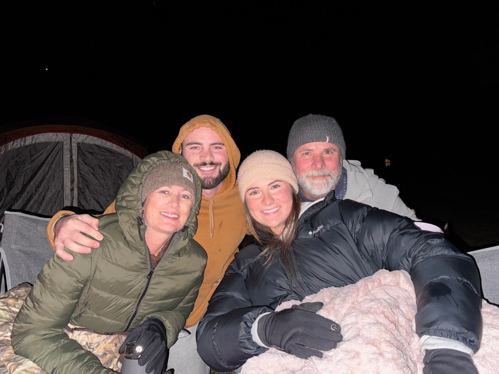 Photo of Jeff (61) and Tanya Ramsey (46) with their rescued dog Chloe.