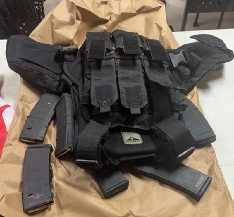 Body armor found near the scene.