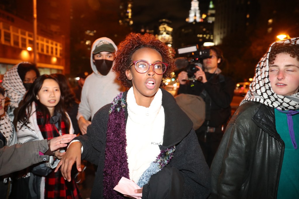 Isra Hirsi, daughter of Ilhan Omar, released from custody after arrest at a pro-Palestine protest.