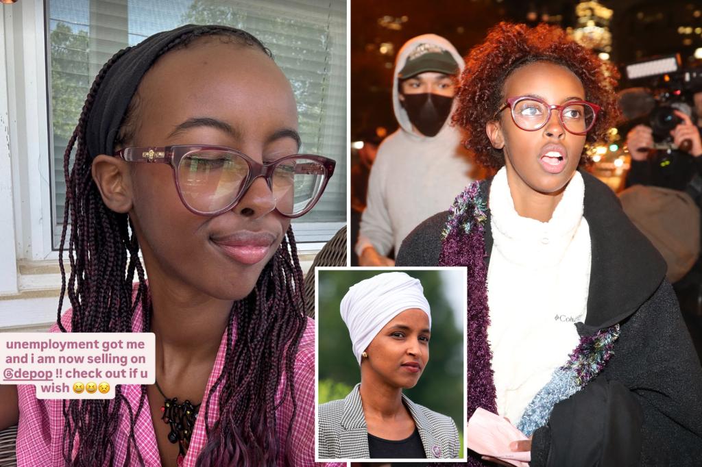 Rep. Ilhan Omar’s activist daughter unemployed, selling used clothes 15 months after arrest at Columbia anti-Israel protest