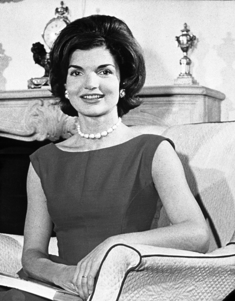 Jacqueline Kennedy is sits in the living room of her Washington, D.C., residence, March 27, 1960