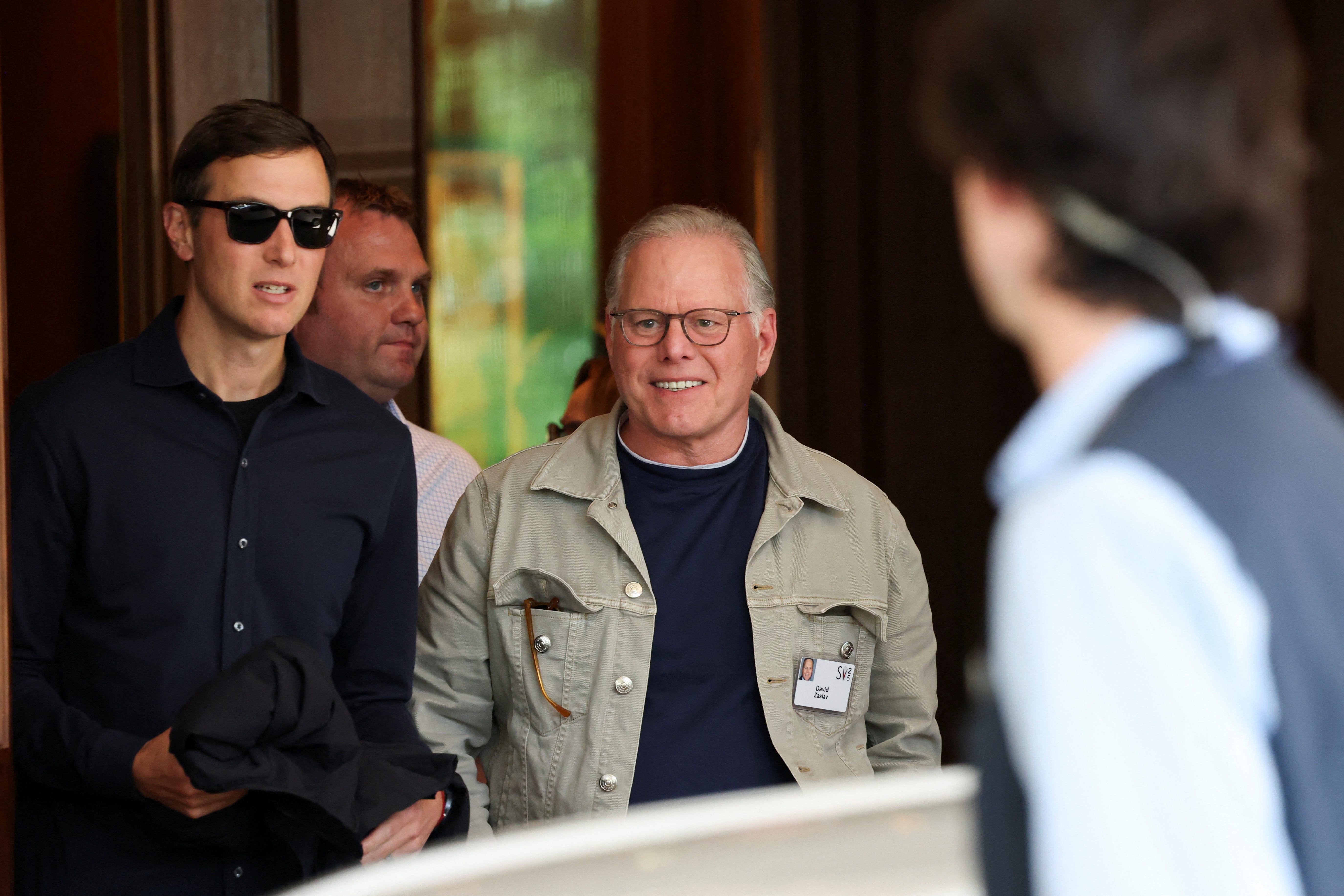 Jared Kushner with David Zaslav,