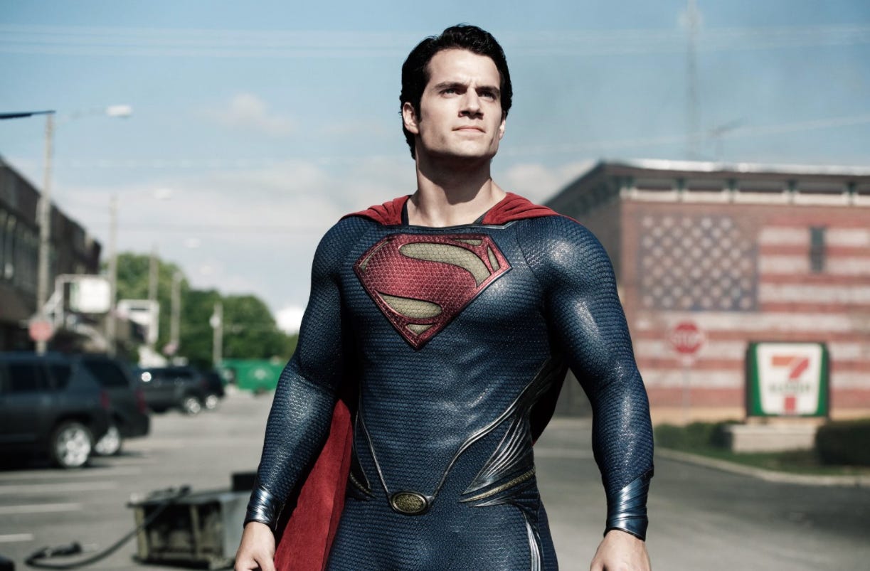 Henry Cavill as Superman.