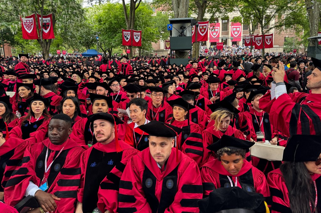 Harvard University graduation ceremony.