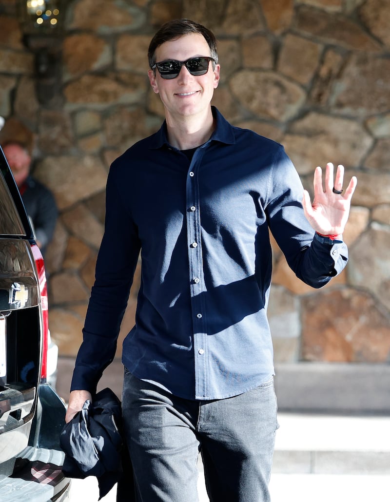 Former Trump Adviser Jared Kushner arrived at the conference wearing black skinny jeans.