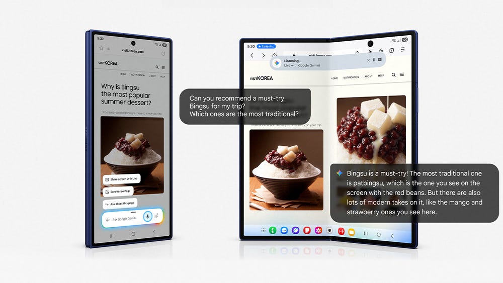 The Samsung Galaxy Z Fold 7 is pictured.