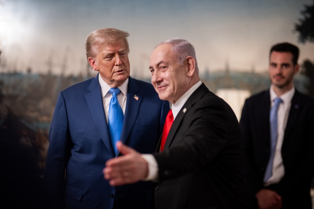 Donald Trump and Benjamin Netanyahu at the White House.