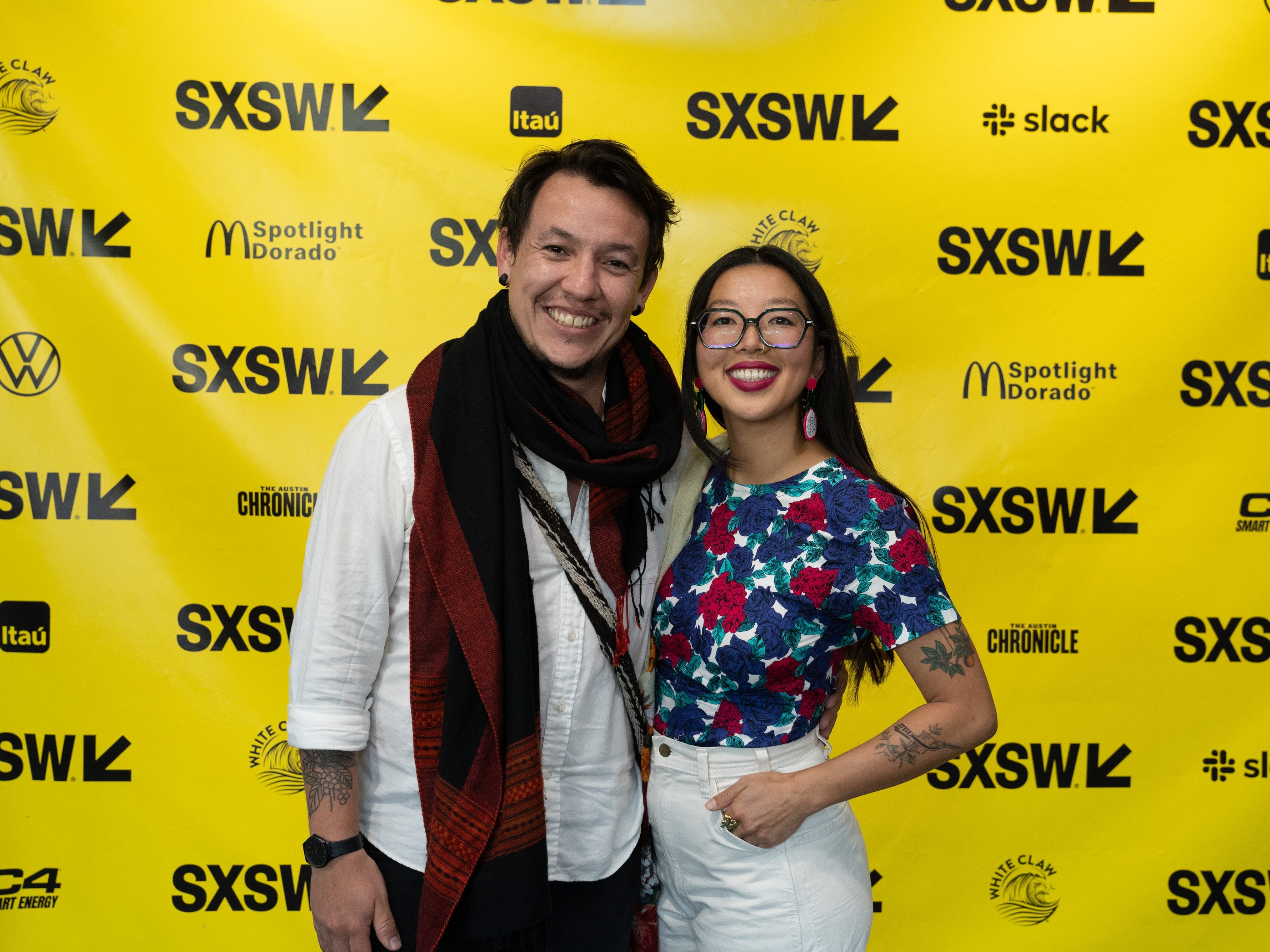 Ai Vuong and her partner and cofounder of TAPI Story at SXSW in Austin.