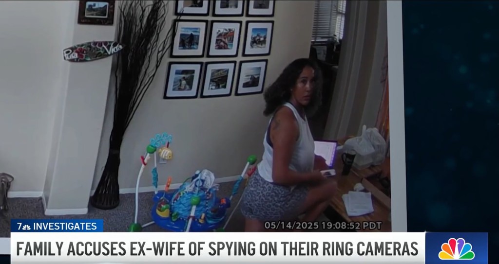 Young recorded on one of the cameras inside her San Diego home on May 14, 2025.